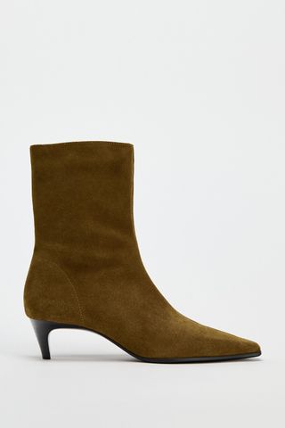 Share Suede Kitten Heel Ankle Boots