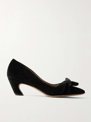 Oli Bow-Detailed Velvet Pump