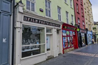 Traditional art shop in front