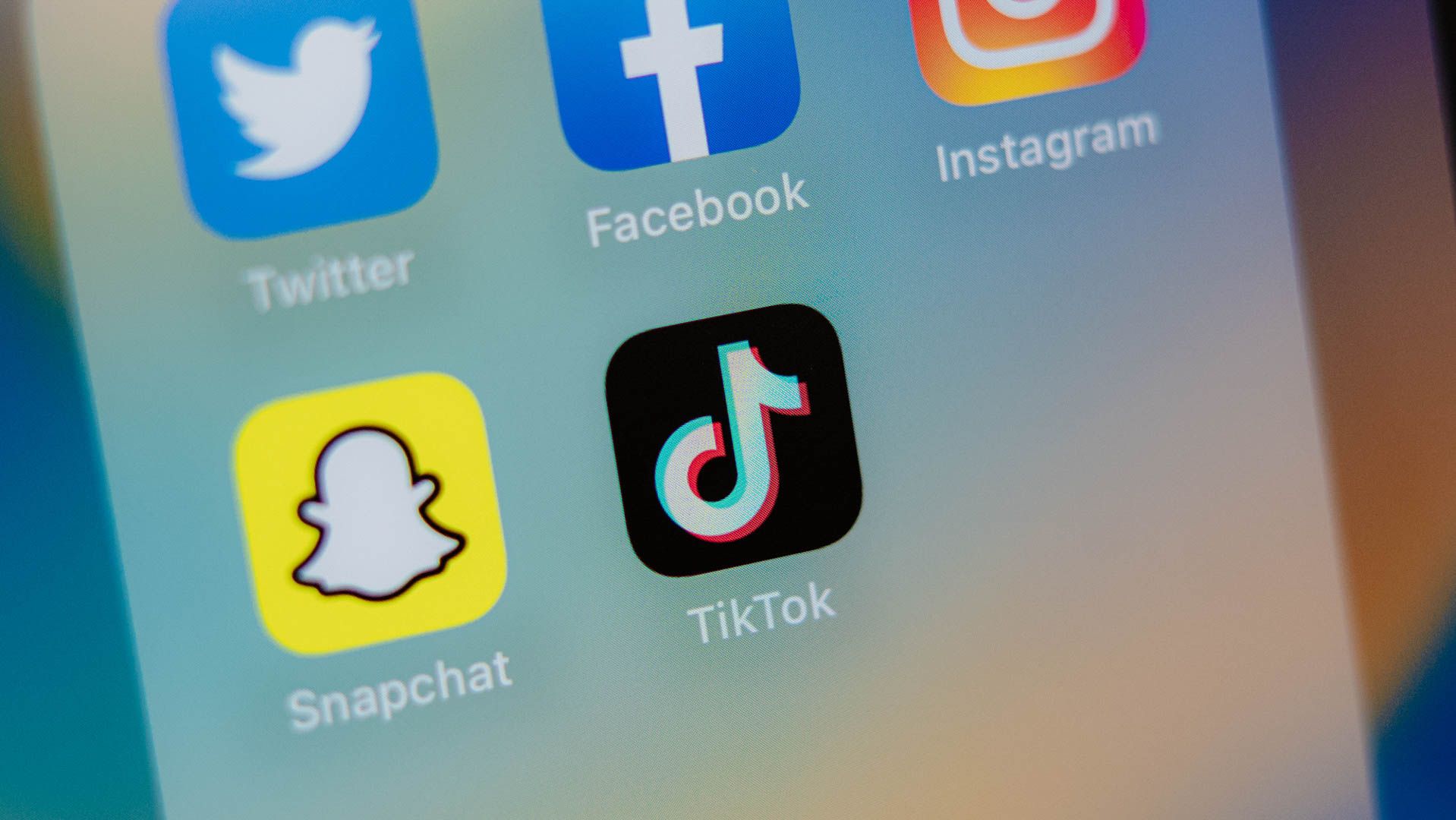 TikTok and other Social Media apps in the app folder