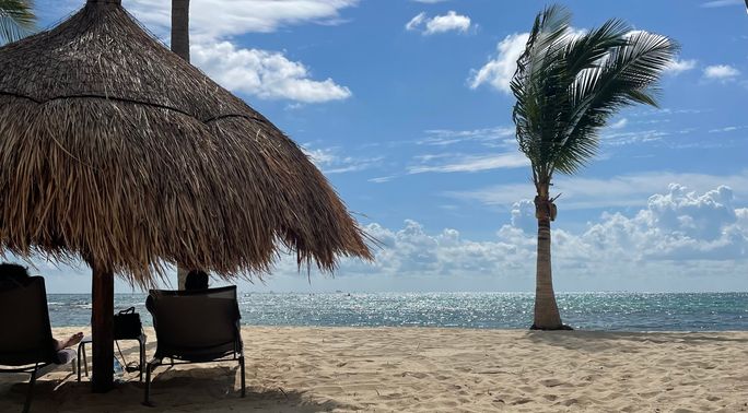 A beautiful day at the beach in Playa del Carmen, Mexico